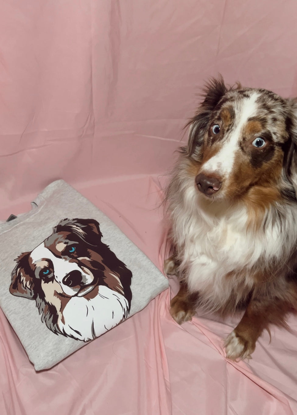 custom puffy dog crewneck sweatshirt